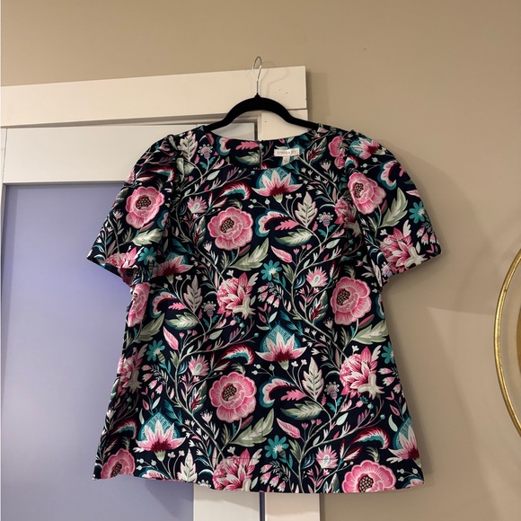 NWT crown & ivy Floral Blouse - Pink and Blue - Picture 5 of 16